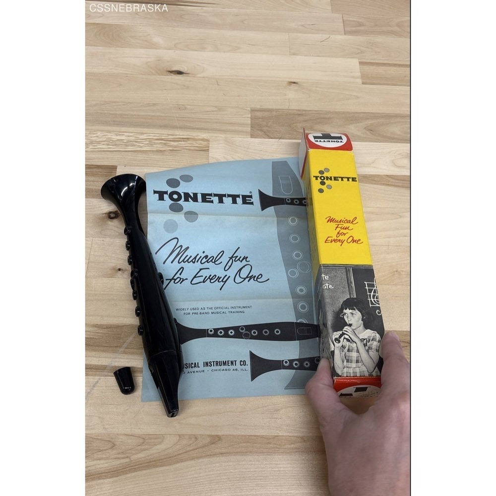 Vintage Tonette Recorder Instrument In Original Box‎ With Instruction